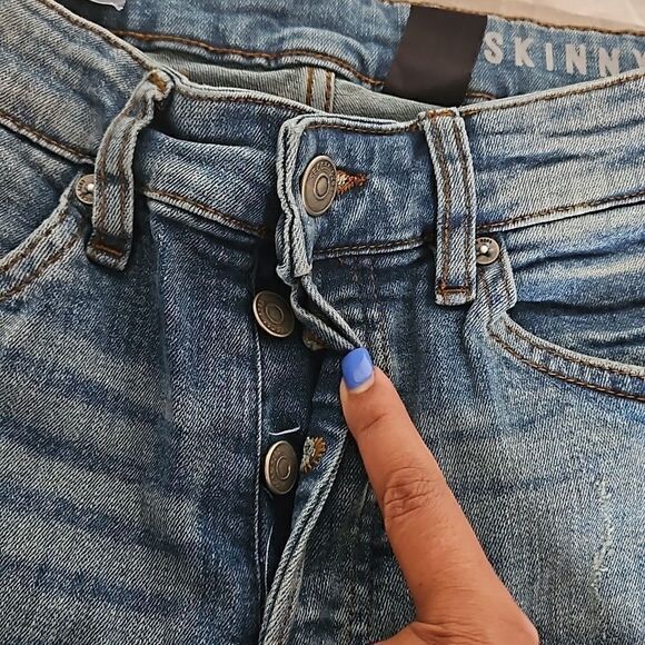 H&M Men Skinny Jeans 30 Light Blue Washed - Picture 13 of 16